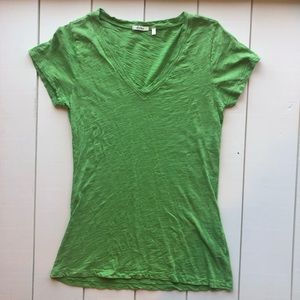 Dylan Basic Apple Green V-Neck S/S T-Shirt